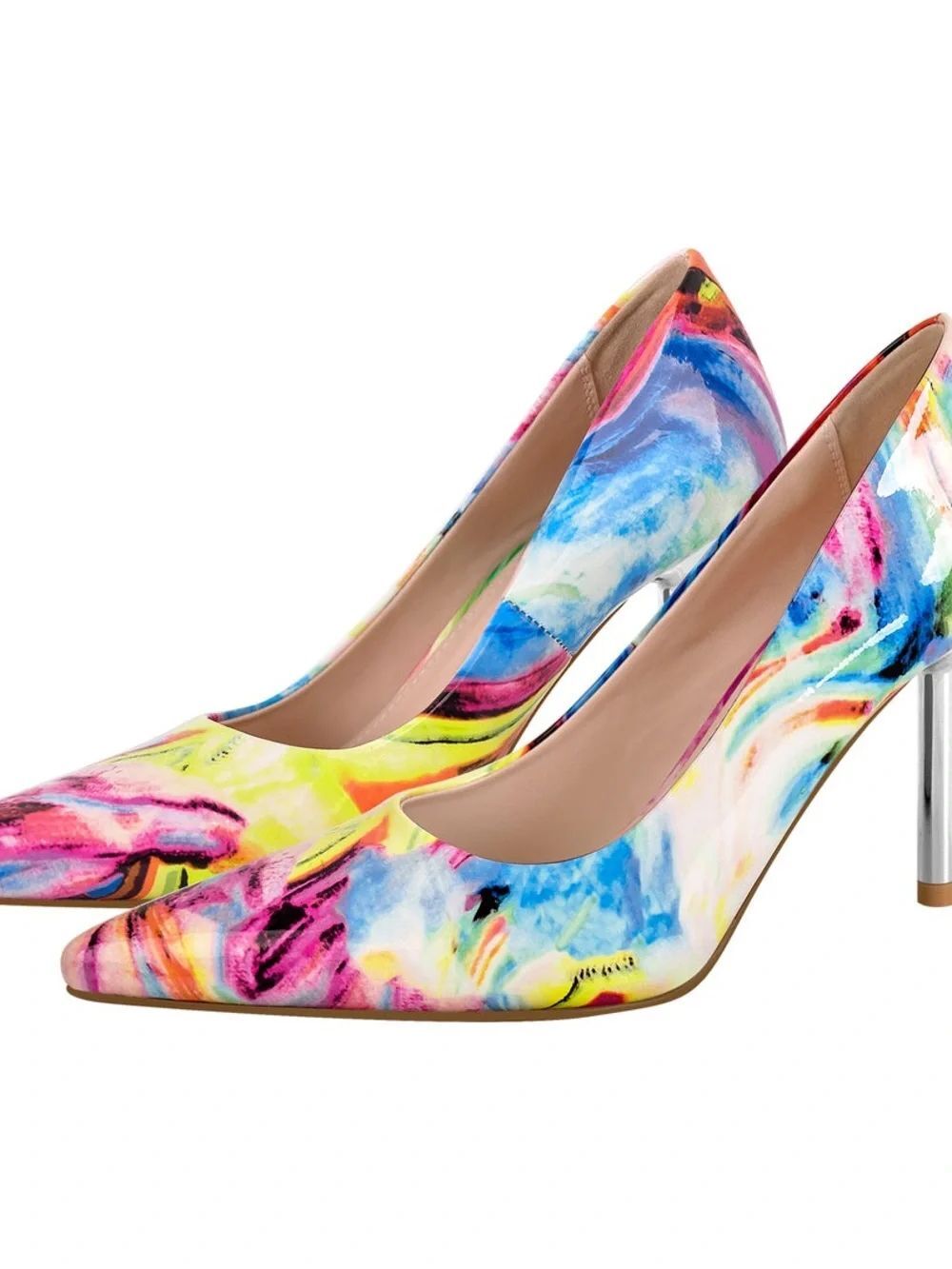 Pointed Toe Gradient Stone Stiletto Pumps NWOT SZ 15